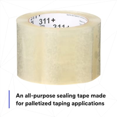 Scotch Industrial Packaging Tape, 3" x 110yds, Clear, 24 Rolls/Carton (311+72MMx100M)