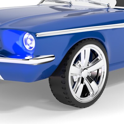 Audiobox Retro Ride Wireless Bluetooth Classic-Muscle-Car Speaker with WaveSync & Lights, Blue (TRK-6500BT)