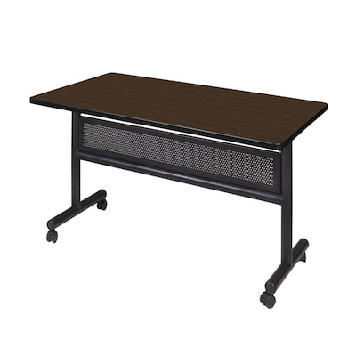 Regency Kobe Flip-Top Training Nesting Table w/ Modesty Panel, 48 x 30, Neo Walnut (MKFTM4830NW)