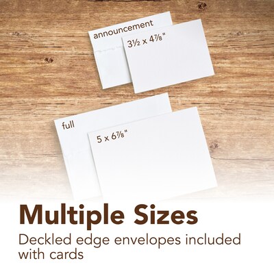 Strathmore 400 Series Bristol Cards & Envelopes, 4.875" x 3.5", White, 6/Pack, 3 Packs/Bundle (STTP10526-3)