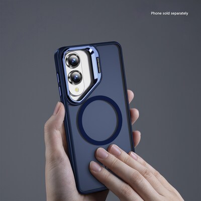 SaharaCase Venture Series Kickstand MagSafe Phone Case for Samsung Galaxy S25 Edge, Shock Absorbing, Midnight Blue (CP00828)