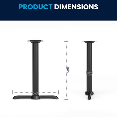 Flash Furniture Beverly 5'' x 22'' Restaurant Table T-Base with 3'' Dia. Table Height Column (ST23-8741-PF)