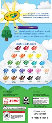 Crayola Kids Colored Pencils, Assorted Colors, 24/Box (68-4024)