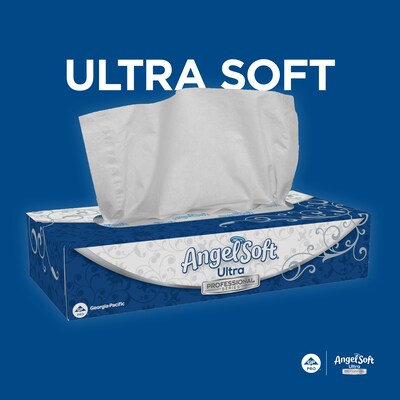 Angel Soft Ultra Professional Series Standard Facial Tissues, 2-Ply, 125 Sheets/Box, 10 Boxes/Pack (4836014)