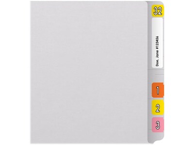 Medical Arts Press Reinforced End Tab File Folder, Straight Cut, Letter-Size, White, 50/Box (S-01501-WHT)