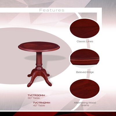 Regency Prestige 30" Queen Anne Dining Table, Mahogany (TVCTR30MH)