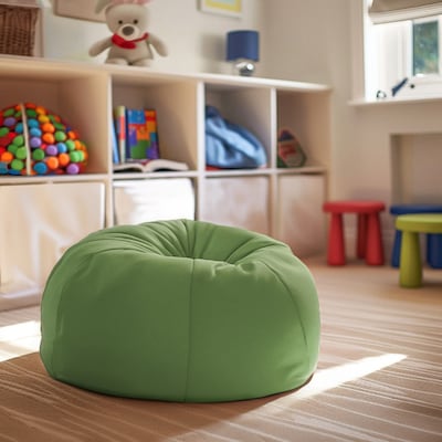 Flash Furniture Cotton Twill Bean Bag Chair, Green (DGBEANSMSLDGN)