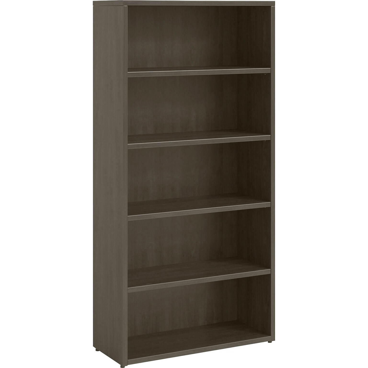Lorell Prominence 2.0 69 5-Shelf Bookcase with Adjustable-Shelves, Gray Elm Laminate (LLRPBK3469GE)