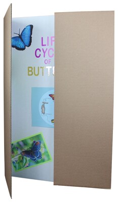 Flipside Corrugated Presentation Board, 4 x 3, Bleached White, 24/Carton (30042-24)