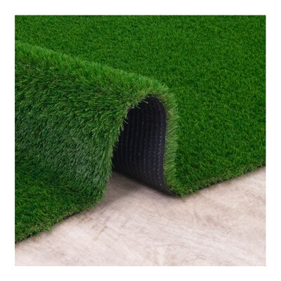 Joy Carpets GreenSpace Polyethylene 7'6" Round Machine Tufted Rug, Green (624E)