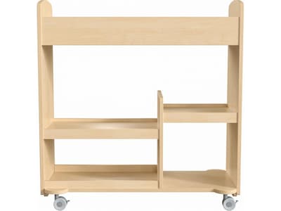 Flash Furniture Bright Beginnings Mobile 18-Section Storage Cart, 31.75H x 33.25W x 15.75D, Natur