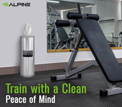 Alpine Industries Universal Floor Stand Wet Wipe Dispenser, Stainless Steel (ALP4777)