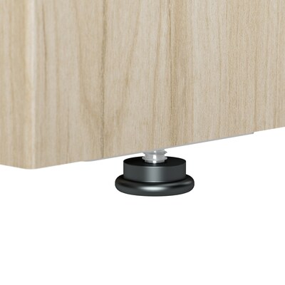 Bush Business Furniture Arrive 72"W Reception Desk with Shelf, Natural Elm (AVD172NEK)