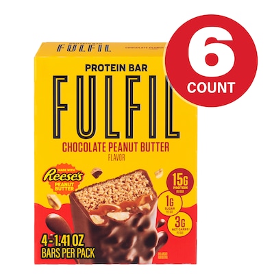 FULFIL Chocolate Peanut Butter Flavor Vitamin & Protein Standard Bar, 5.62 oz., 6/Pack (220-02913)