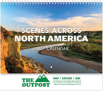 Custom Scenes Across America Wall Calendar Spiral
