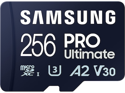 Samsung PRO Ultimate 256GB microSDXC Memory Card with Adapter, U3 Class, UHS-I, V30  (MB-MY256SA/AM)