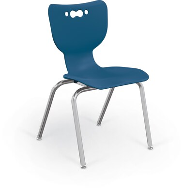MooreCo 18 Hierarchy Student Chair with 4 Legs, Endless Sea/Chrome Base (703673561372)