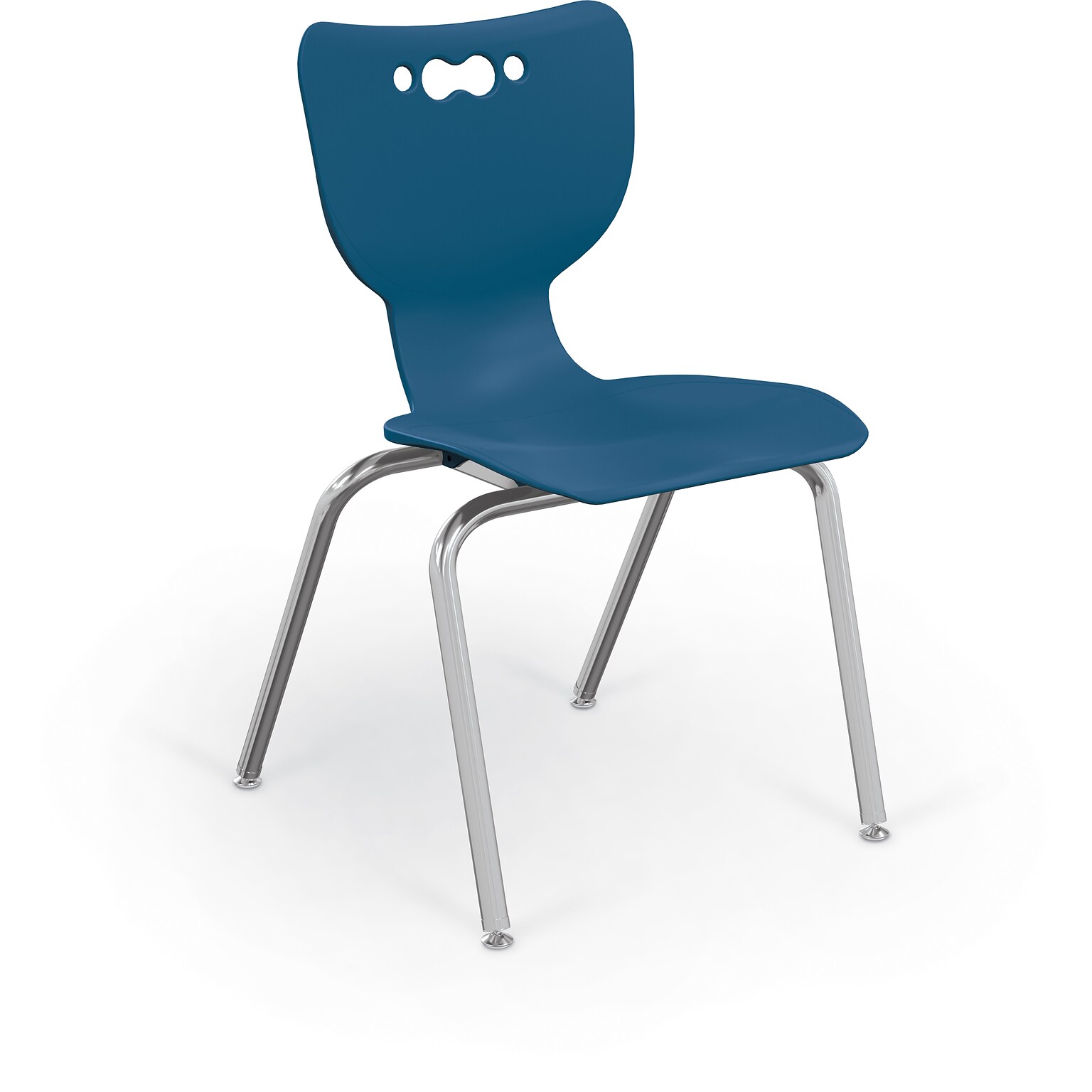 MooreCo 18 Hierarchy Student Chair with 4 Legs, Endless Sea/Chrome Base (703673561372)
