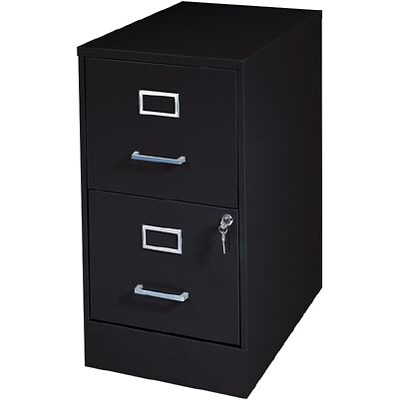 MBI® 2-Drawer Vertical File Cabinet; 22 Deep; Black