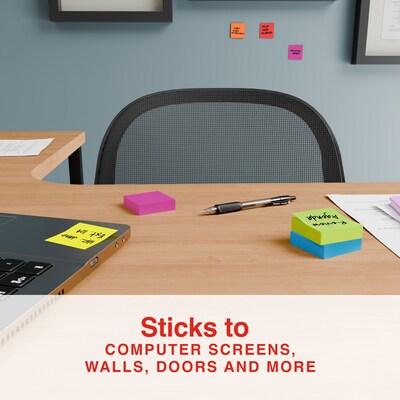 Staples Ultra Sticky Notes, 2" x 2", Summer Breeze Collection, 100 Sheets/Pad, 6 Pads/Pack (ST62880)