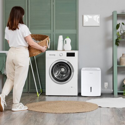Frigidaire Energy Star 50-Pint Portable Dehumidifier, Wi-Fi Enabled, 3-Speed, White (FHDD5034Y1)