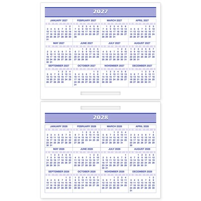 2027 AT-A-GLANCE Flip-A-Week 7" x 5.5" Weekly Desk Calendar Refill, White/Blue (SW705X-50-26)