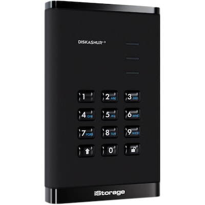 iStorage diskAshur3 2TB 2.5 USB 3.2 Gen 1 Encrypted Portable External Solid State Drive (IS-DA3-256-SSD-2000)