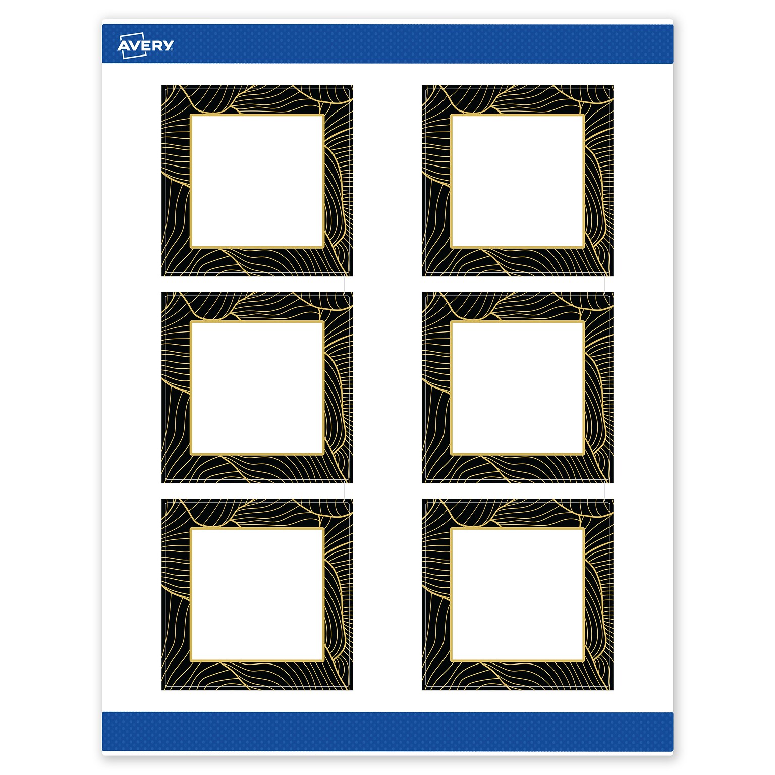 Avery Laser/Inkjet Square Multipurpose Labels, 3 x 3, White, 60/Pack (S00ETD)