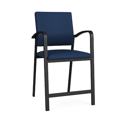 Lesro Newport Vinyl Guest Chair, Patriot Plus Imperial Blue/Black (NP1161.SBK-01PPIB)