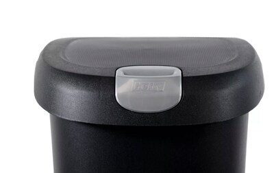 Glad Plastic Step Kitchen Garbage Can, 13 gal, Black, 2 Pack 