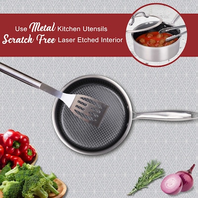Brentwood 2.2-Qt. Saucepan With Glass Lid, Stainless Steel (B-SPH18L)