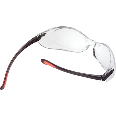 Global Industrial Frameless Safety Glasses, Side Shields, Anti-Fog, Clear Lens, Black Frame (708404CL)