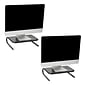 Mind Reader Elevate Collection Metal Monitor Stand, Holds up to 40 lbs., Black, 2/Pack (2METMONST-BLK)