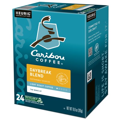 Caribou Coffee Daybreak Morning Blend Coffee Keurig® K-Cup® Pods, Light Roast, 24/Box (6994)