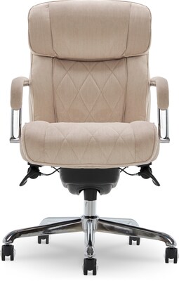 La-Z-Boy Sutherland Ergonomic Fabric Swivel Computer and Desk Chair, Cream (CHR10048D)