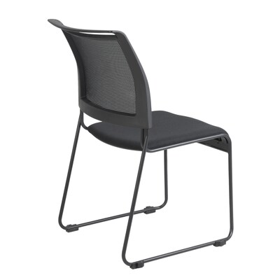 Regency Maxx Mesh Stacking Office Chair, Fabric Seat, Black, 6/Pack (4300BK6PK)