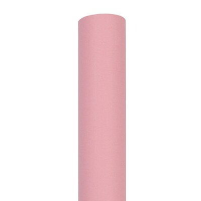 JAM Paper Short Mini Roll Wrapping Paper, 26.3 sq. ft., Light Pastel Pink, 2/Pack(277013525263a)