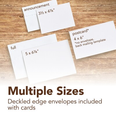 Strathmore 400 Series Mixed Media Cards & Envelopes, 4.875" x 3.5", White, 6/Pack, 3 Packs/Bundle (STTP20518-3)