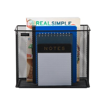 Mind Reader Metal Desk File Organizer, Black (FILEBASK-BLK)