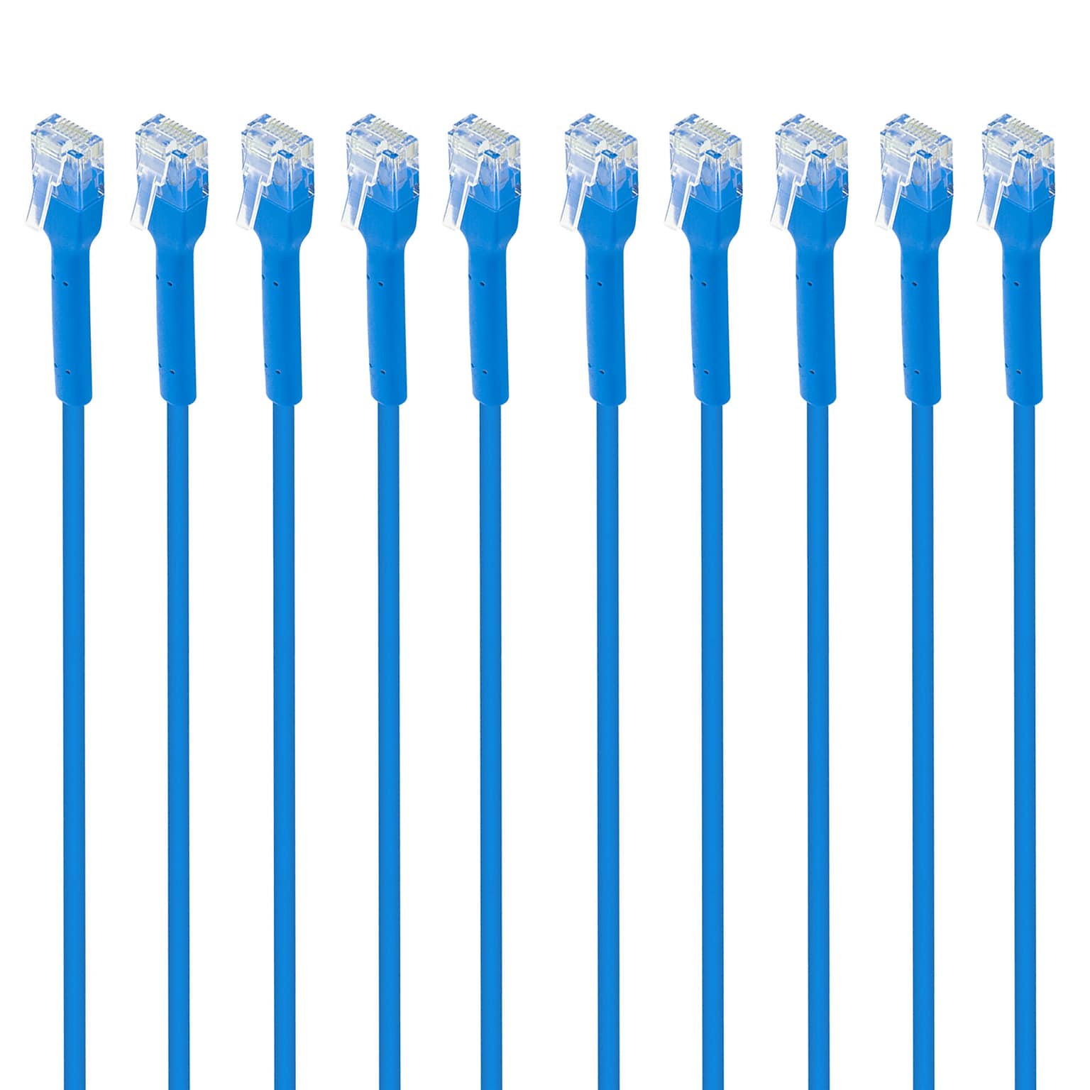 Intellinet Network Solutions 1ft CAT-6 Ethernet Cable, 23 AWG, Blue, 10/Pack (ICI745222)