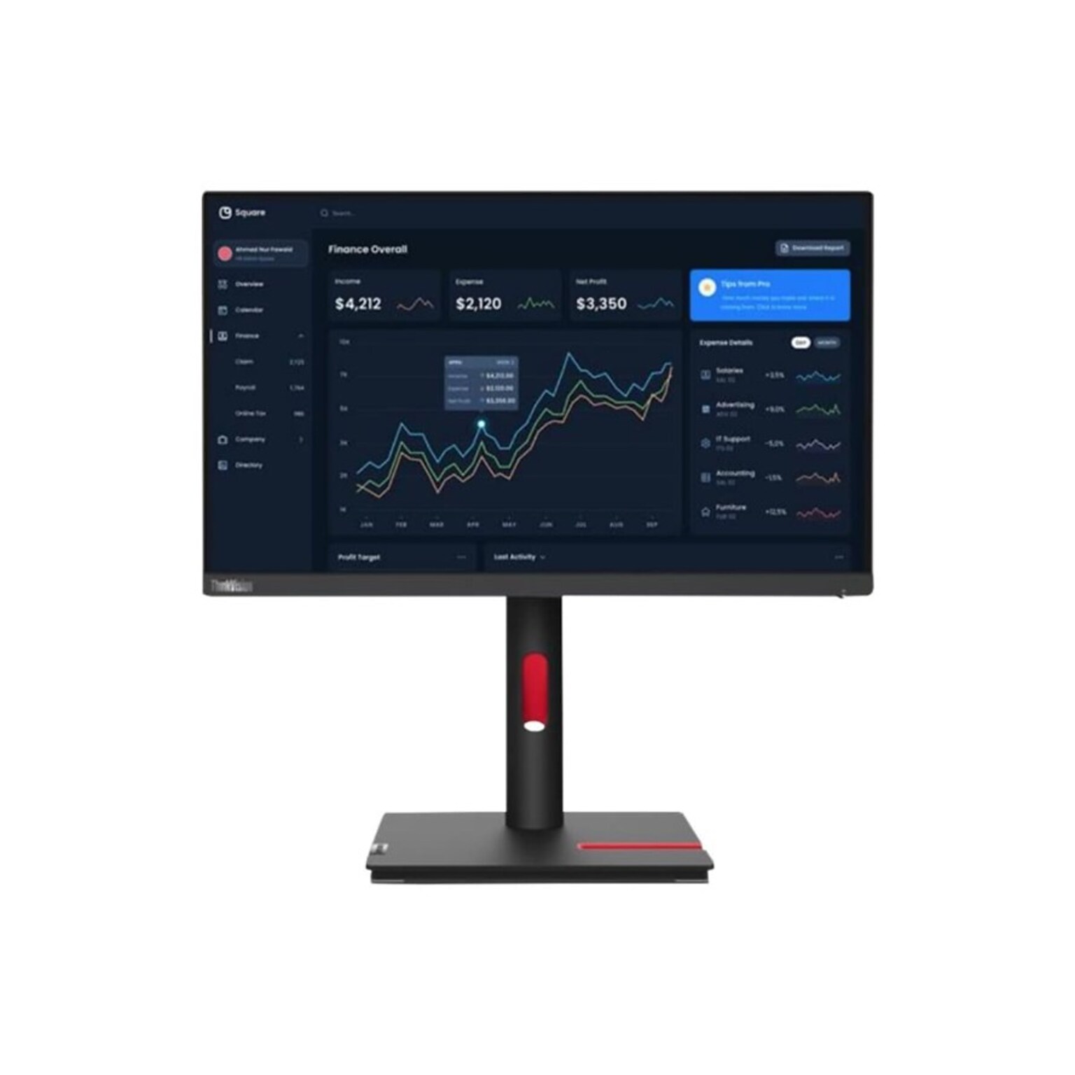 Lenovo Thinkvision T22i-30 21.5 60 Hz LCD Monitor, Black (63B0MAR6US)