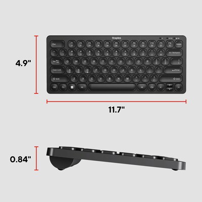 Staples TECH Mini Slim Wireless Keyboard, Black (ST63016)