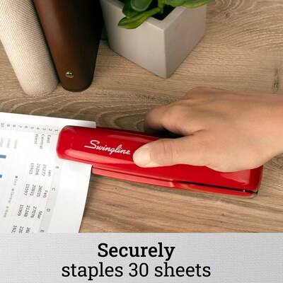 Swingline 747 Business Stapler, 30-Sheet Capacity, Rio Red (74736)