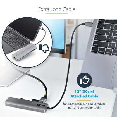 StarTech USB C Multiport Adapter for USB-C Laptop/Tablet (DKT30CHSDPD1)