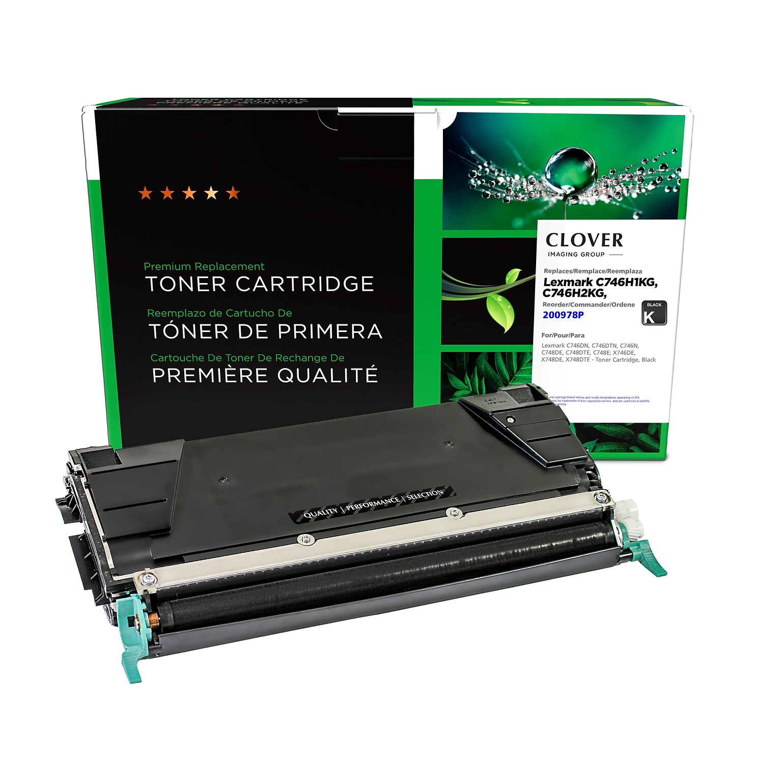 Clover Imaging Group Remanufactured Black Standard Yield Toner Cartridge Replacement for Lexmark C746