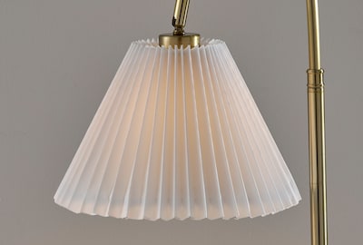 Adesso Thalia 25" Incandescent Table Lamp, Antique Brass/White (SL2613-21)