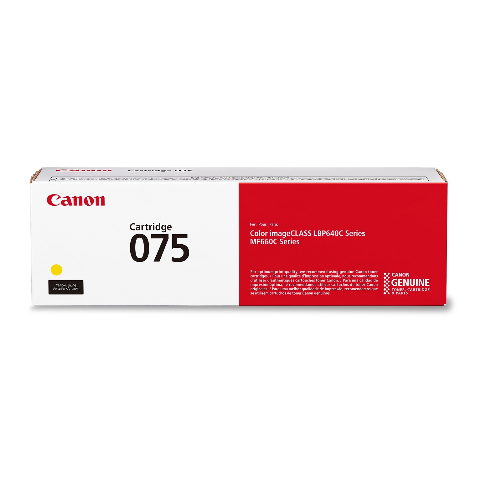 Canon 075 Yellow Standard Yield Toner Cartridge, Prints Up to 1,300 Pages (6362C001)
