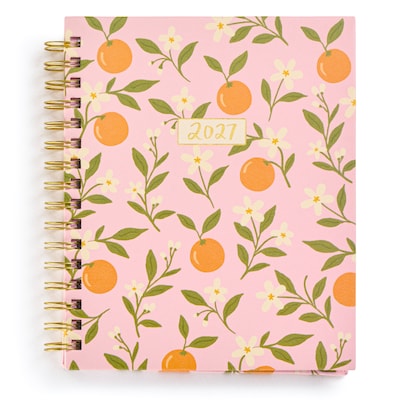 2027 Eccolo Citrus 7 x 9 Weekly & Monthly Planner, Faux Leather Cover (RY27-401J)