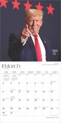 2025 BrownTrout President Donald J. Trump 12" x 12" Monthly  Wall Calendar (9781975475567)