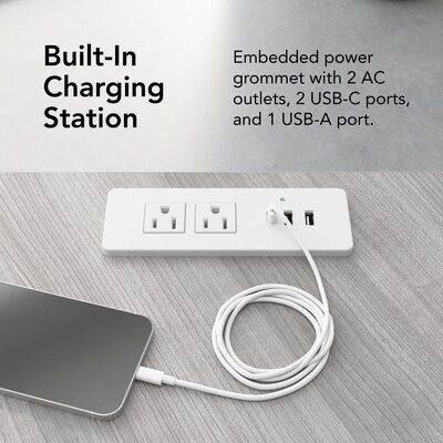 Bush Business Furniture Synergy 72"W Trapezoid Shaped Conference Table, Platinum Gray (SGD172PG)